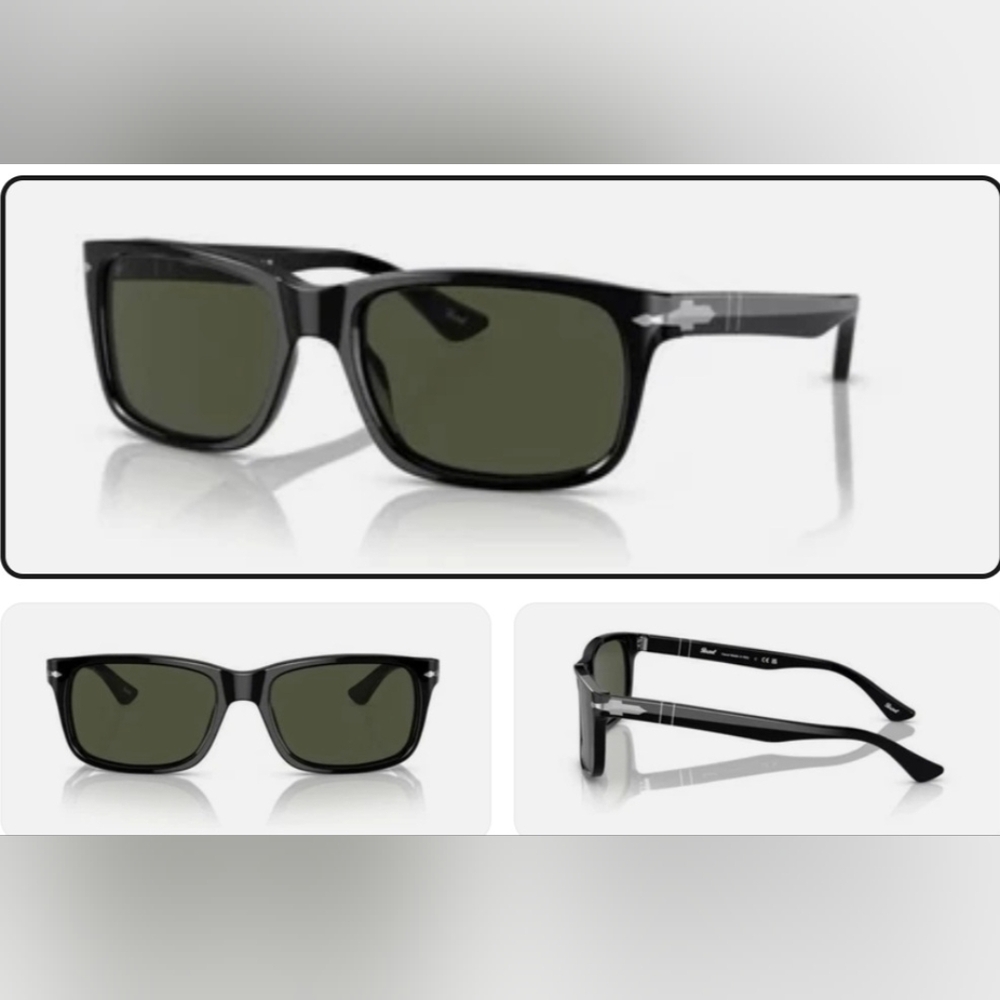 Persol Unisex Black Polarized Sunglasses
